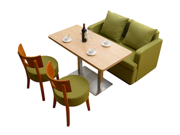 辽阳奶茶店沙发和钢木桌椅