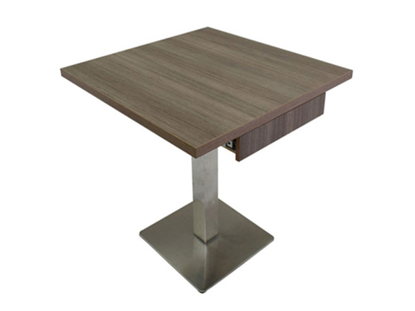 呼和浩特储物钢木餐桌定制