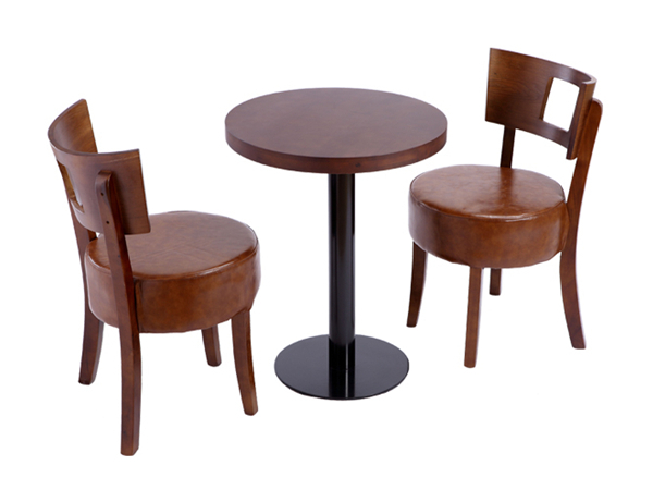 兴安盟奶茶店钢木桌和椅子