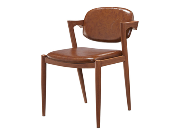 伊犁州西餐厅铁艺木纹椅子