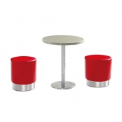 丹东人造石圆桌和圆形吧凳