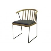 钢木椅，阿拉善钢木西餐椅