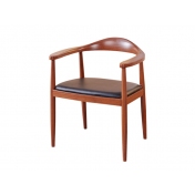 阿里铁艺木纹扶手餐厅椅子