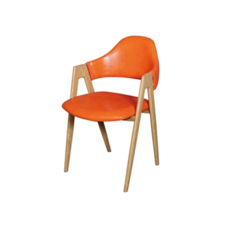素食馆椅子，实木扶手餐椅