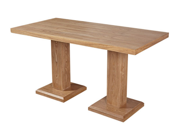 素食店桌子，实木贴皮餐桌