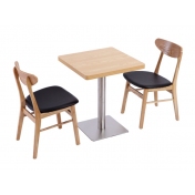 素食店家具，一桌两椅组合