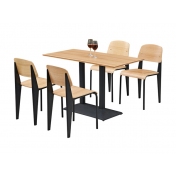钢木食堂桌椅 FT087