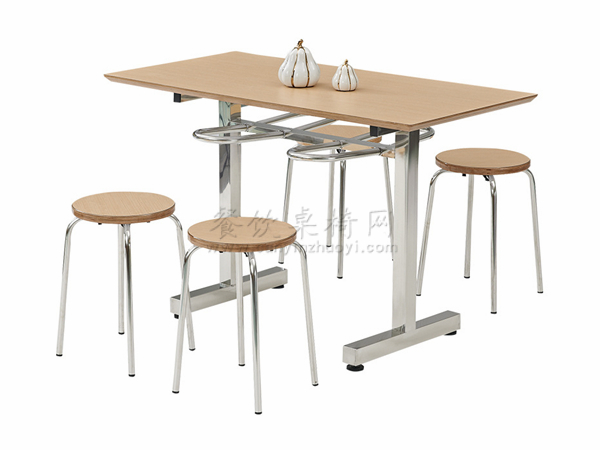 钢木桌圆凳子 ZY-GM085