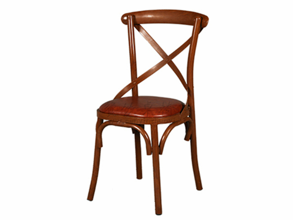 木纹色叉背椅 CY-TM010