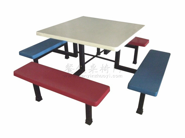 阳江员工饭堂使用的餐桌椅