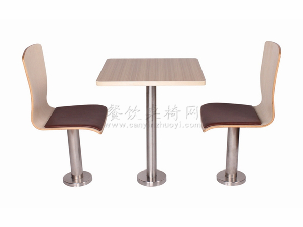 中山钢木桌椅，固定式桌椅