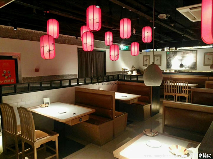 新中式土菜馆卡座餐桌椅子