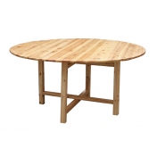 十人位圆形松木大排档桌子