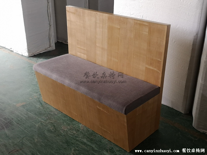 山西面馆实木贴皮卡座沙发