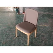 木纹色软包椅，奶茶店椅子