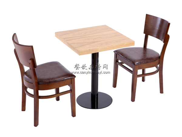 宁乡市茶点店钢木桌实木椅