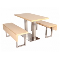 钢木长条桌凳 ZY-GM098