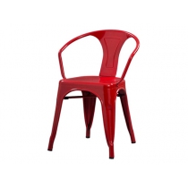 灌阳县工业风红色铁皮椅子